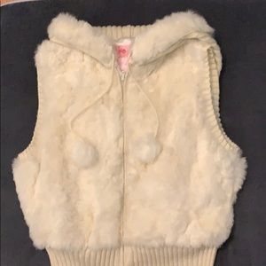 White Furry Vest!